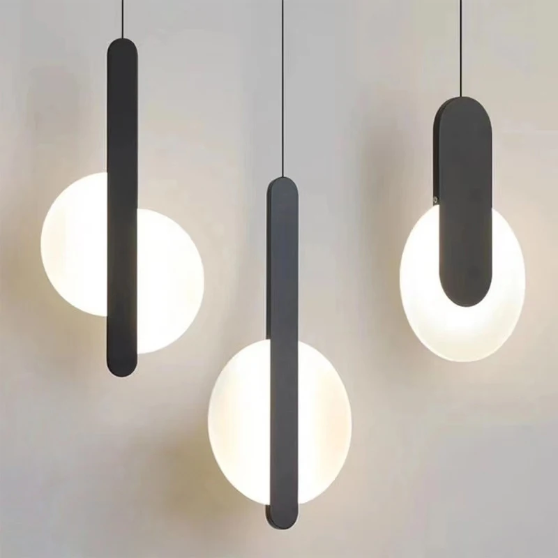 Hanging Moon Lamp - LED ペンダントライトモダンな吊り下げランプシャンデリア屋内照明家の装飾リビングルーム寝室ベッドサイド照明器具