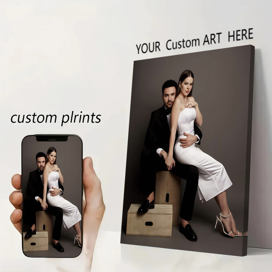 Canvas Painting - カスタムプリントキャンバスポスターアニメゲームポスターあなたの写真による絵画パーソナルギフトカスタマイズフィギュア動物ペット家の装飾
