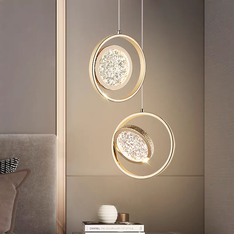 Hanging Moon Lamp - ライト高級アートペンダントランプハイエンド雰囲気LEDライト寝室用ベッドサイドランプクリエイティブエントランスリビングルーム装飾