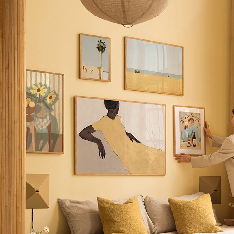 Home Decor Pt - アフリカ女性ビーチポスターキャンバスプリント壁アート印刷ホームリビングベッドルームバー廊下美的装飾風景画