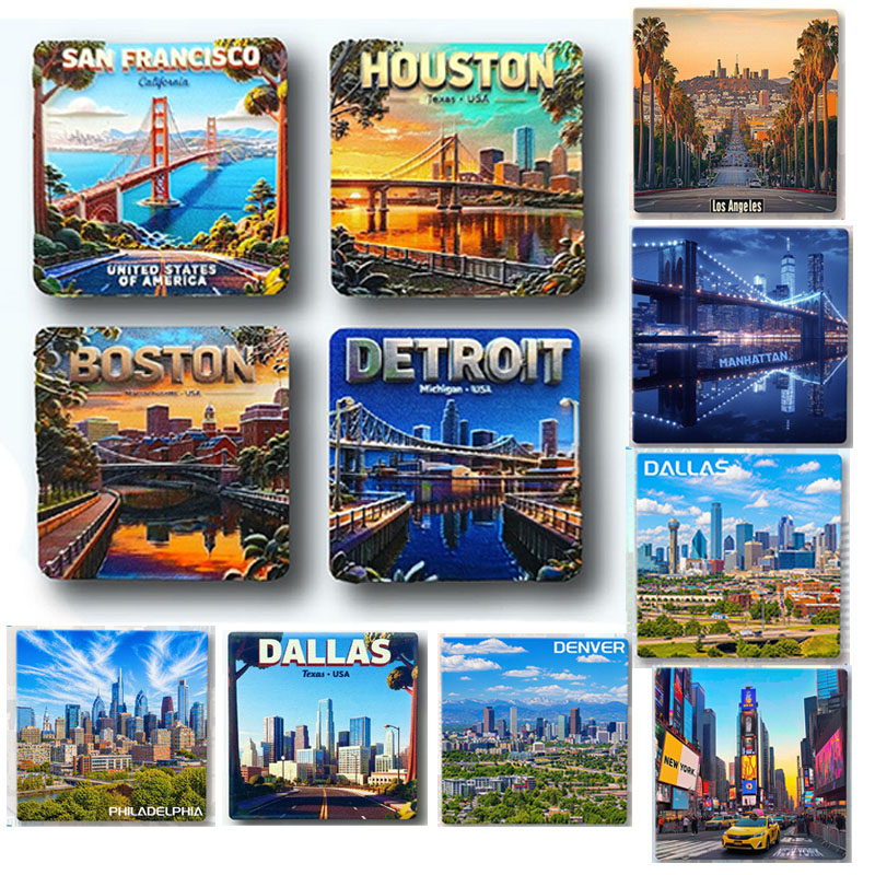 Home Decor Dallas - アメリカの冷蔵庫用マグネット ダラス ボストン ヒューストン デトロイト フィラデルフィア