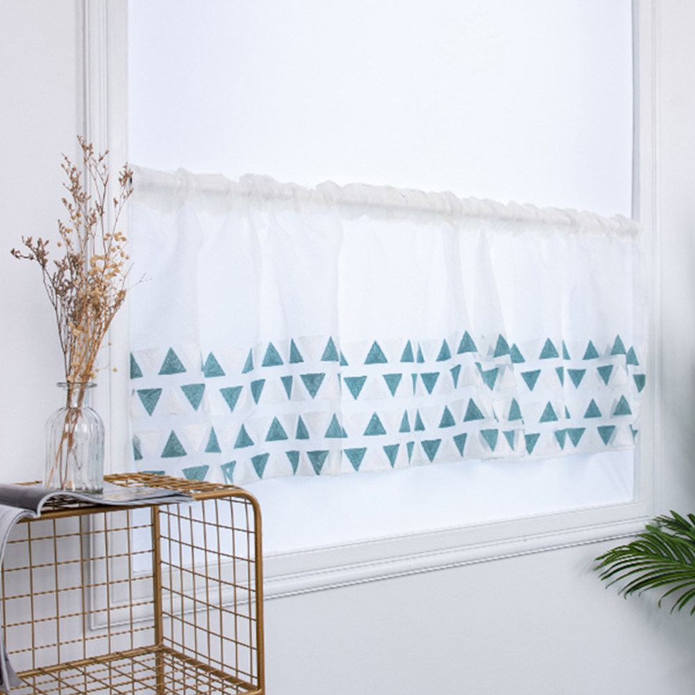 Home Decor Curtain - プレミアムライトソフトニングハーフカーテン ウィンドウショートカーテン ロマンチックなホームデコレーション 遮光スタイル 100x50cm
