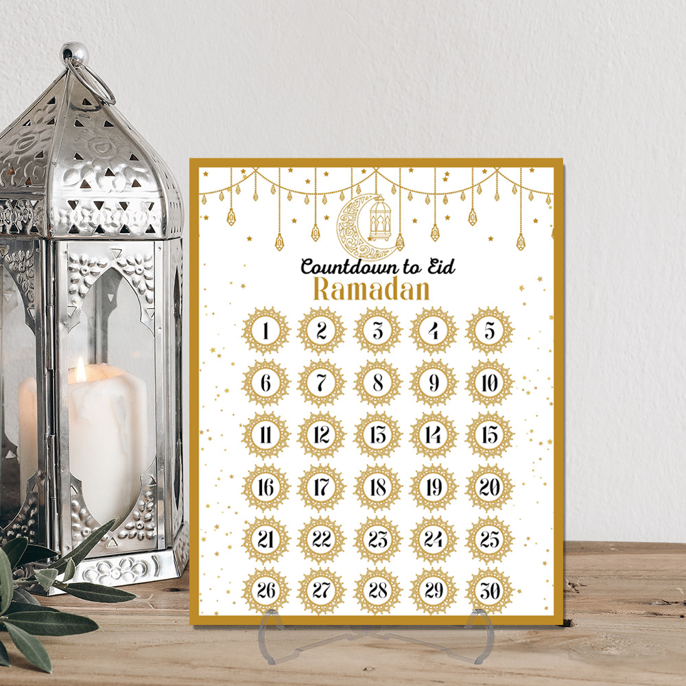 Home Decor Ramadan - ラマダン アドベント カウントダウン カレンダー アクリル：ラマダン ホームデコレーション