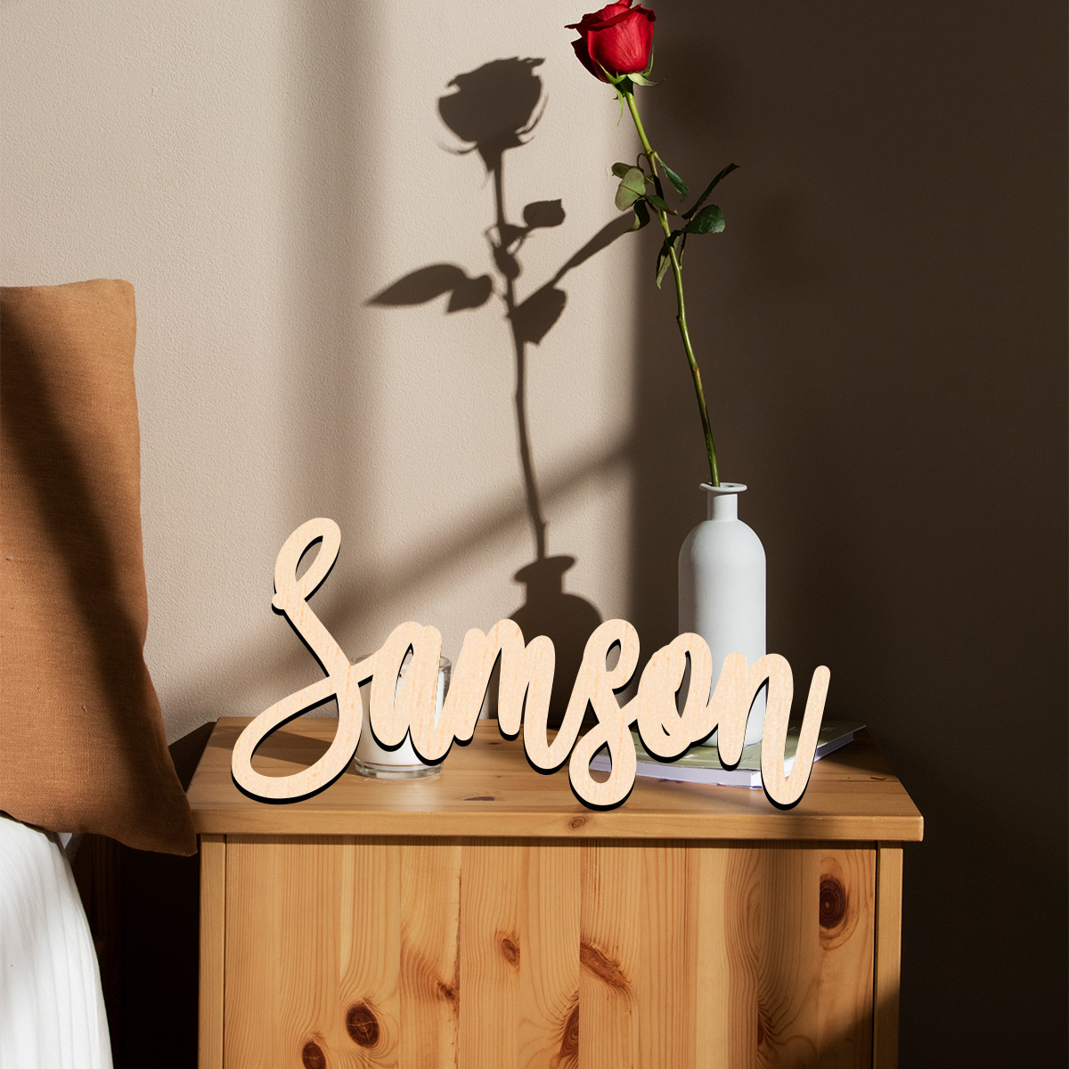 Home Decor Examples - 1個のサノスの例 カスタマイズされたテキスト 木製素材 素朴な吊り下げ式ウェルカムデコレーション 家庭用およびホリデーのお祝い用