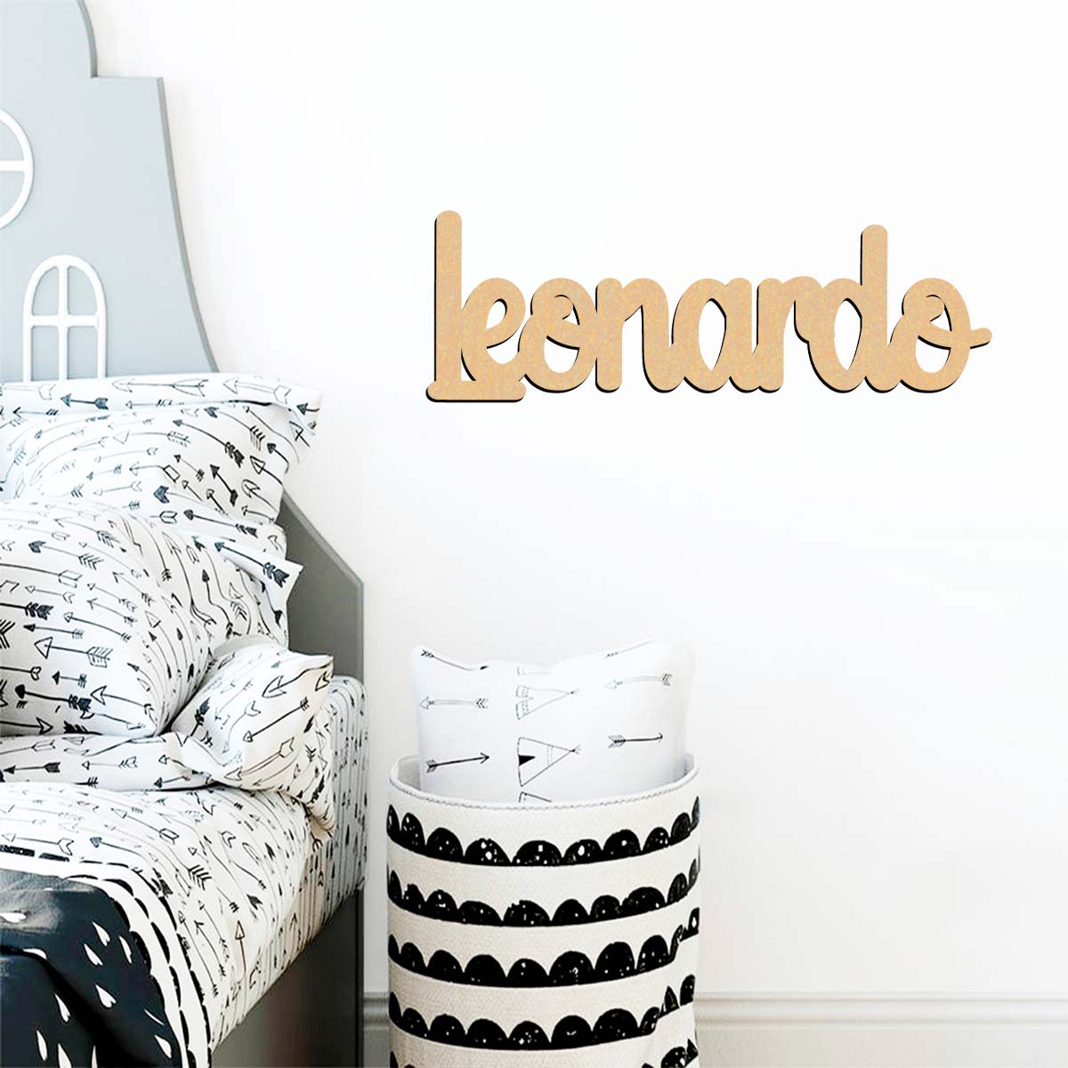 Home Decor Examples - 1個入り ホームデコレーション レオナルデ例 カスタムネーム木製飾り板 木製サイン 木製素材