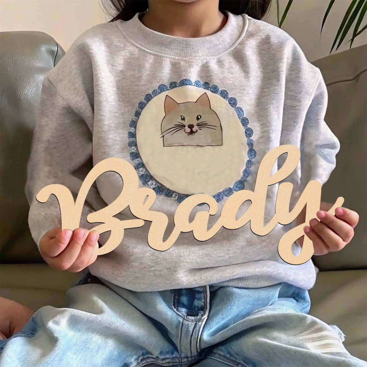 Home Decor Examples - 1個 ホームデコレーション ブレイディ風 カスタムテキスト レーザーカットサイン 木製装飾