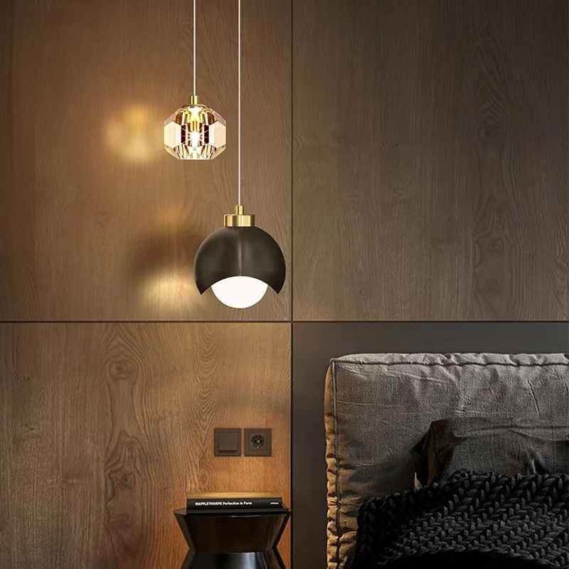 Hanging Moon Lamp - 寝室のベッドサイド吊り下げペンダントランプガラスボール LED シャンデリア照明天井モダンインテリア家の装飾ライトダイニングキッチンモダンなデザインのLEDペンダントシーリングランプ,室内装飾ライト,長いポール照明,リビングルーム,キッチン,レストランに最適です。黒,金の照明装飾に適した,ミニマリストのLED天井ランプ 屋内照明,装飾的なシーリングライト リビングルームやベッドルームに最適です。