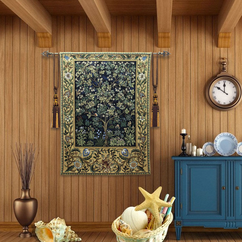 Home Decor Pt - 家のテキスタイル装飾,緑のベルギーの木89x68cm,壁に掛ける,PT-35