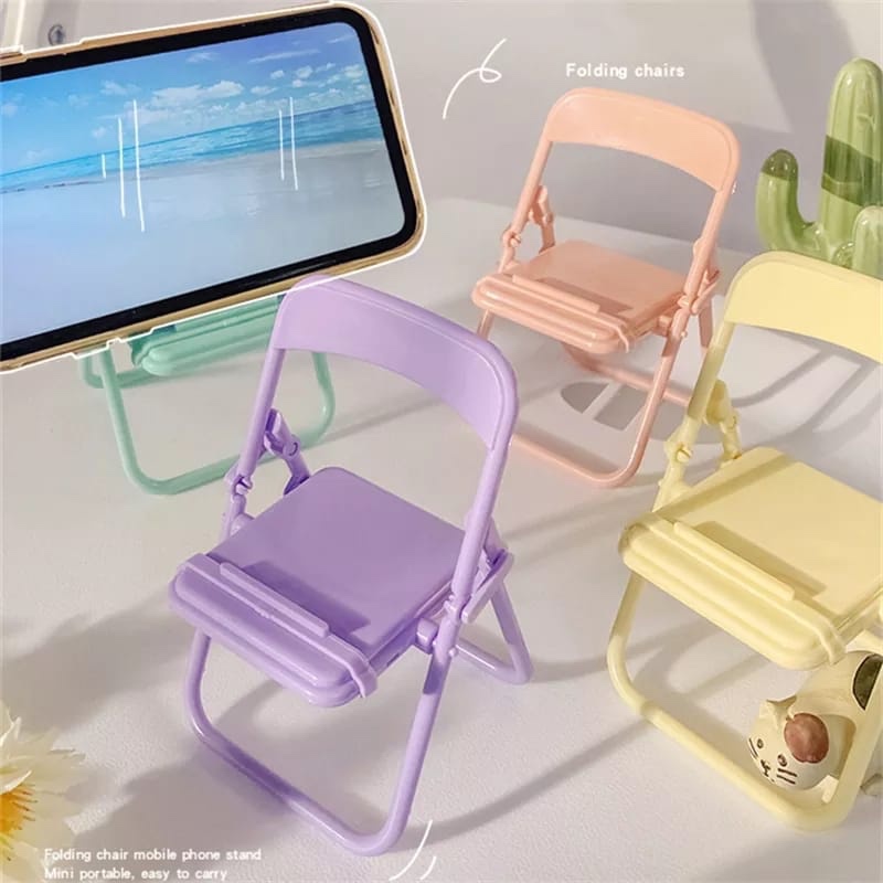 Home Decor Accessories - かわいい椅子型スマホスタンド、クリエイティブなデスクオーガナイザー、多機能スマホスタンド、デスクデコレーション、ホームオフィスアクセサリー