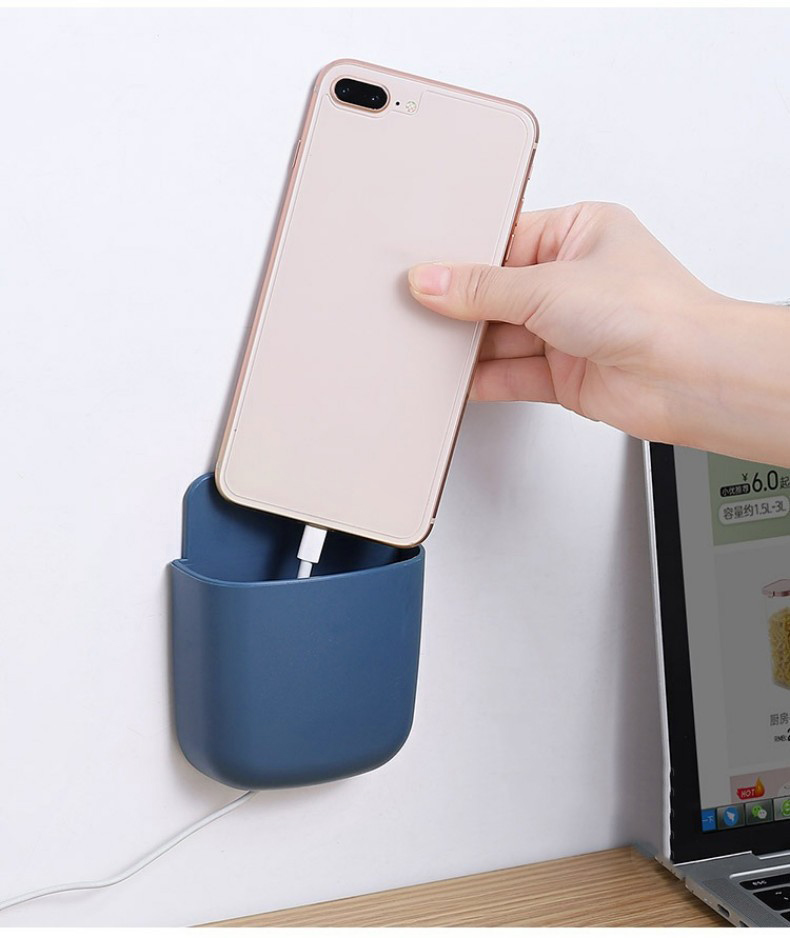 Home Decor Tv - ドリル不要の壁掛け式リモコンホルダー収納ボックス、テレビ、エアコン、電話、プラグオーガナイザー、軽量リビングルームラック