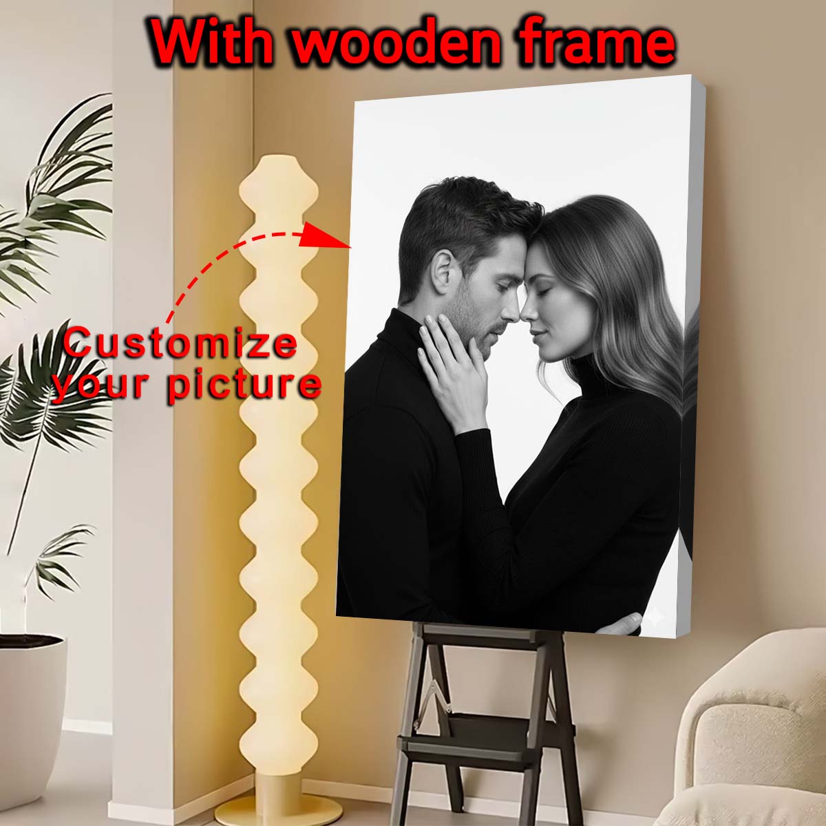 Canvas Painting - カスタムプリントキャンバス絵画、あなたの写真から作る、結婚式、誕生日、ポスター、ウォールアート、装飾、ペット、家族、風景画、デコレーション