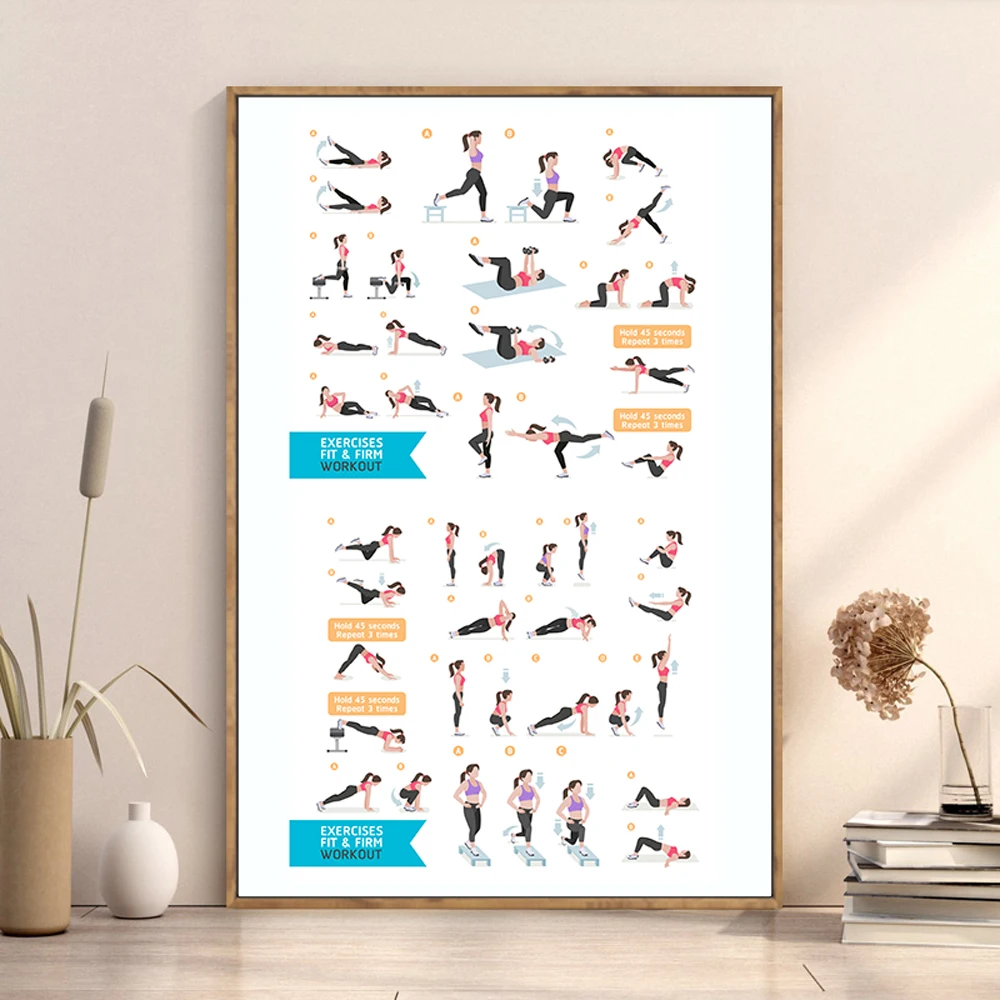 Home Decor Examples - シルク生地の壁のポスター,体操,トレーニング,機械のエクササイズ,フィット感としっかりしたトレーニング,芸術的な画像,家の装飾の贈り物