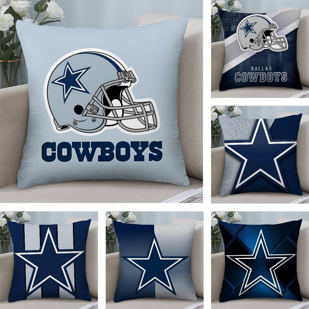 Home Decor Dallas - ラグビー D-DallaS C-CowboyS 枕カバーぬいぐるみ生地ソフト枕カバー両面プリントクッションカバー家庭用ギフト
