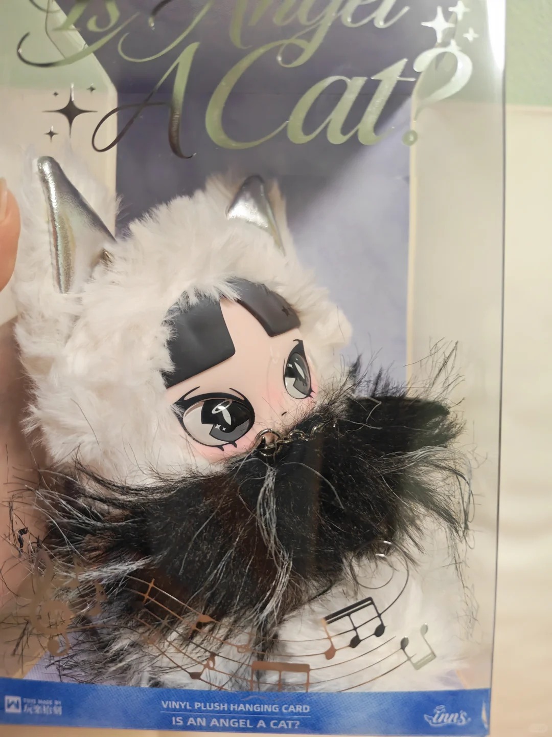 Home Decor Tv - オリジナルインズ・イズ・ア・エンジェル 猫のぬいぐるみ シルバーウィング キャットイヤー ビニールフェイスドール コレクタブルトイ