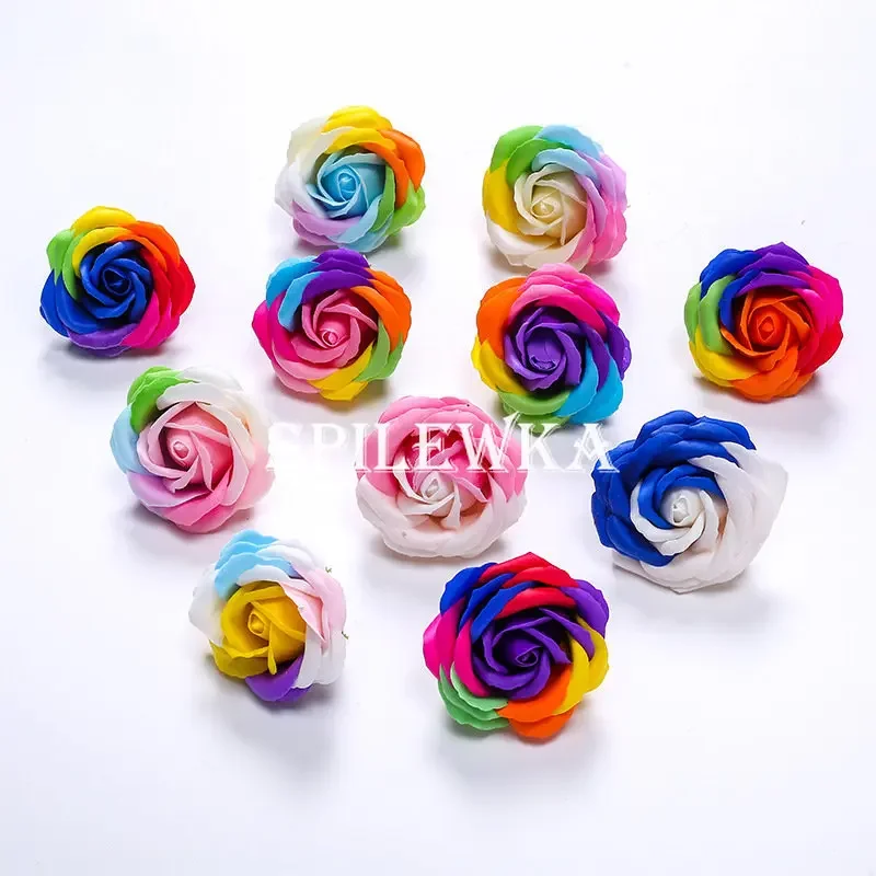 Home Decor Accessories - Spilewka 6 × 7 センチメートルカラフルなローズ造花 25