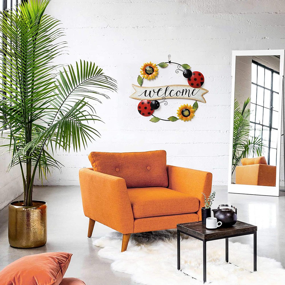 Home Decor Trends 2025 - 2025年トレンド メタルひまわり ウェルカムサイン ウォールデコ メタルひまわり ウォールアート