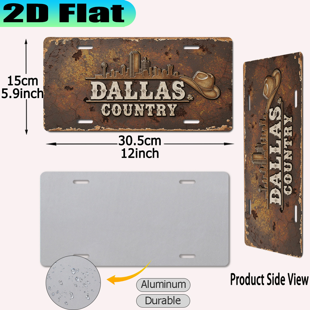2Dフラットダラス＆カントリーカウボーイハット都市スカイライ - Home Decor Dallas のレビューと価格