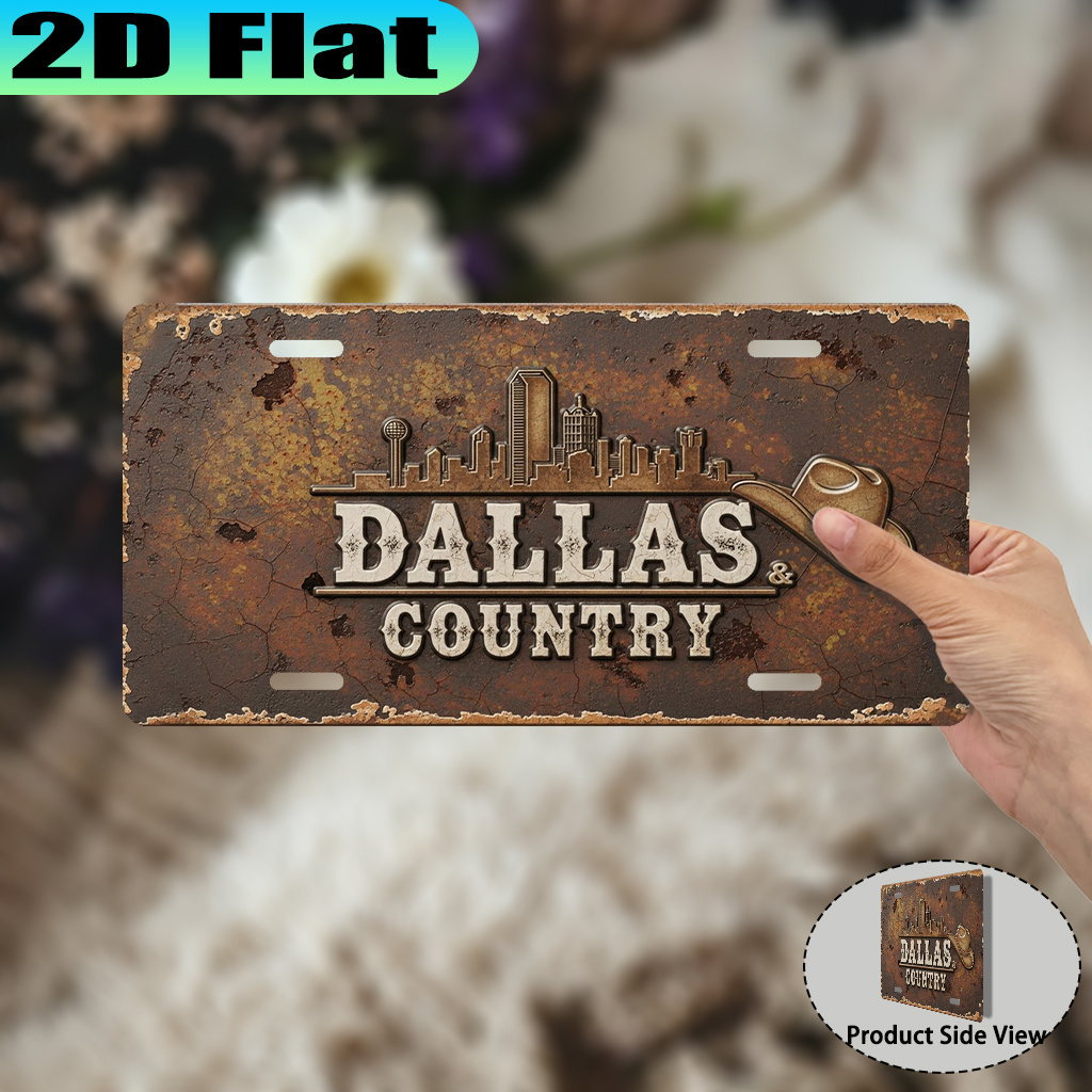 2Dフラットダラス＆カントリーカウボーイハット都市スカイライ - Home Decor Dallas のレビューと価格