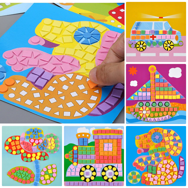 6/12 個モザイク絵画 DIY フォームパズル 3D EV - Home Decor Scrap のレビューと価格
