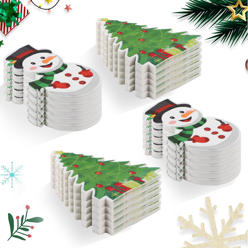 20 ピース/バッグクリスマス使い捨て紙ナプキンかわいい雪だ - Home Decor Scrap のレビューと価格