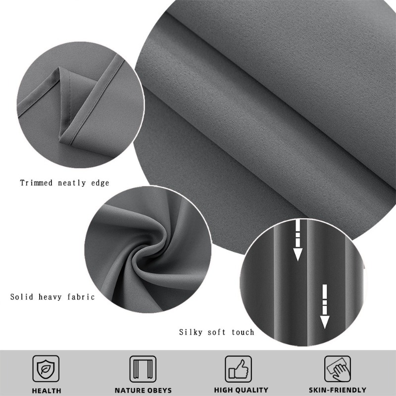 遮光カーテン（ワンピース、無地、グロメット付き）リビングルー - Home Decor Curtain のレビューと価格