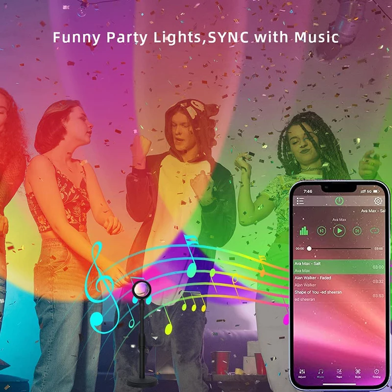 スマートLEDサンセットランプ,カラフルな変更ランプ,Blu - Home Decor App Free のレビューと価格