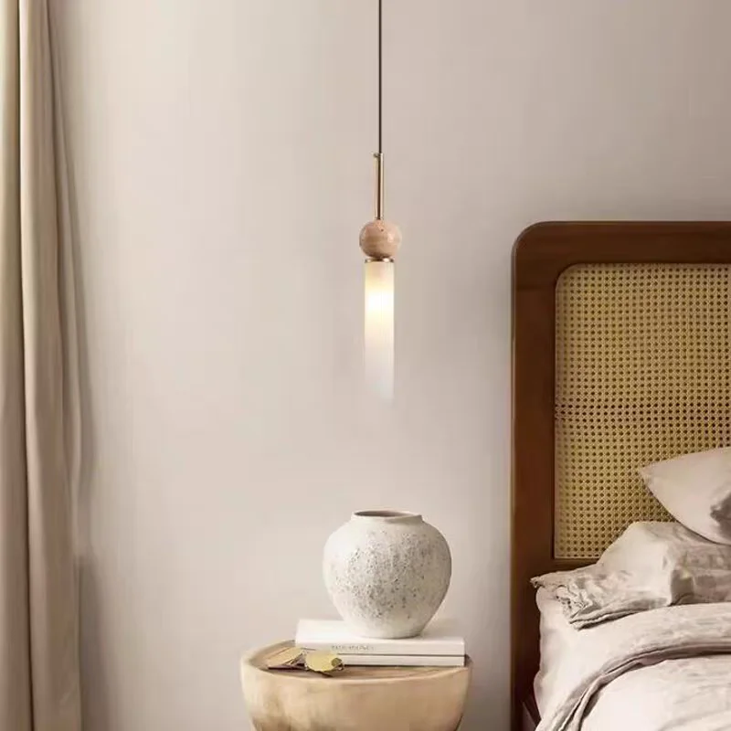 洞窟石侘び寂び寝室ベッドサイドシャンデリアクリエイティブクリ - Hanging Moon Lamp のレビューと価格