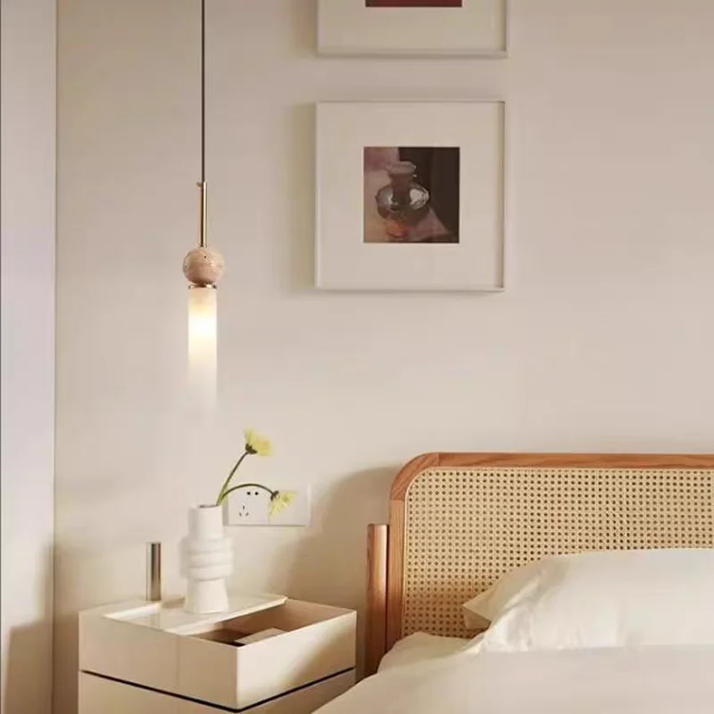 洞窟石侘び寂び寝室ベッドサイドシャンデリアクリエイティブクリ - Hanging Moon Lamp のレビューと価格