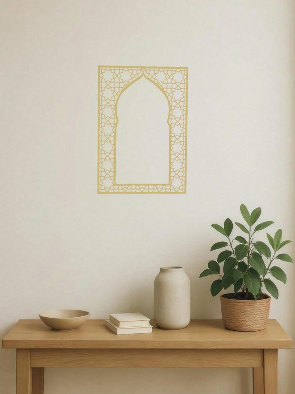 イスラム教の金属製ウォールアート、家の装飾 - ゴールドのア - Home Decor Ramadan のレビューと価格