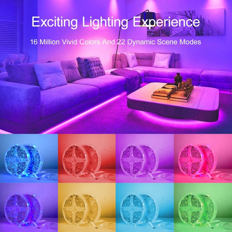 1-20m RGB LEDストリップライト 5V USB 音 - Home Decor App Free のレビューと価格