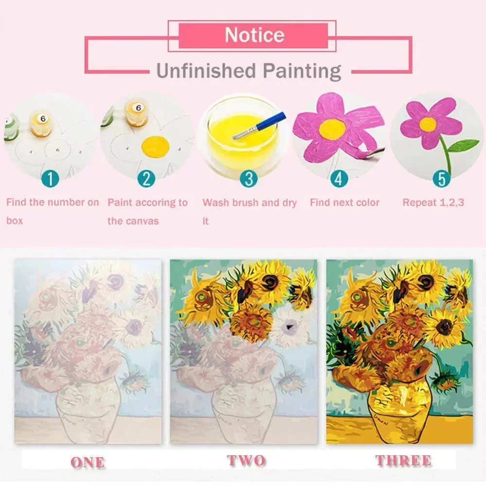 ペイントバイナンバーズキット 大人用 初心者向け 40X50 - Canvas Painting のレビューと価格