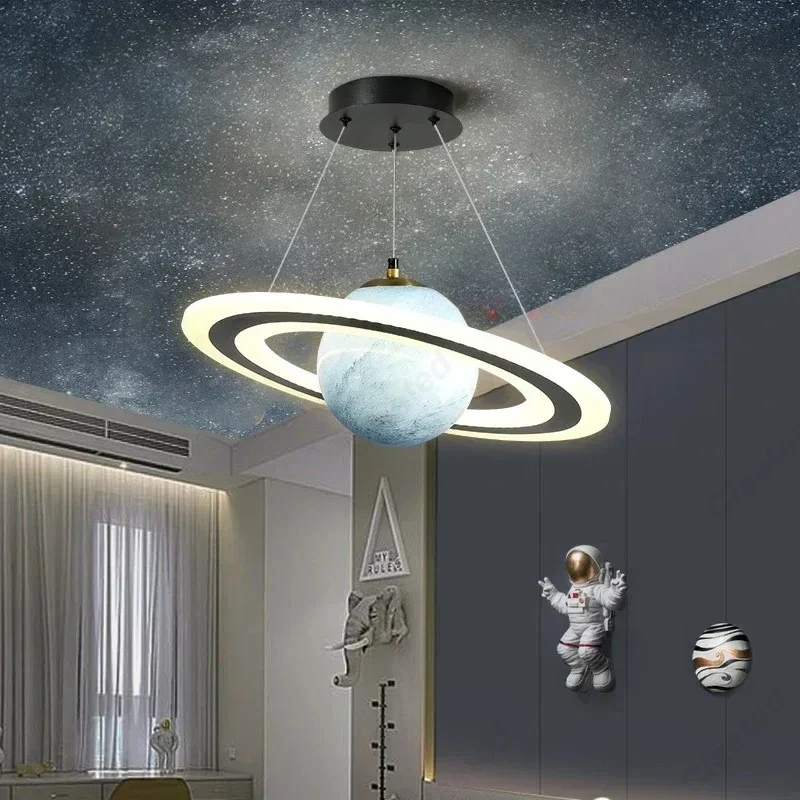 ガラス惑星ペンダントランプ リビング 寝室 キッチン 子供部 - Hanging Moon Lamp のレビューと価格