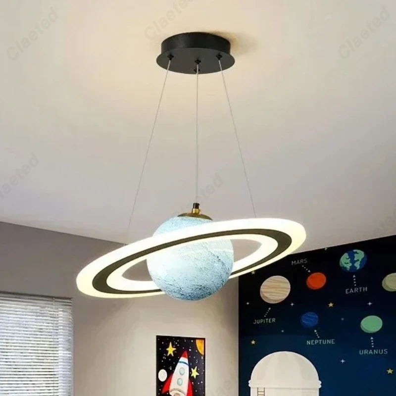 ガラス惑星ペンダントランプ リビング 寝室 キッチン 子供部 - Hanging Moon Lamp のレビューと価格