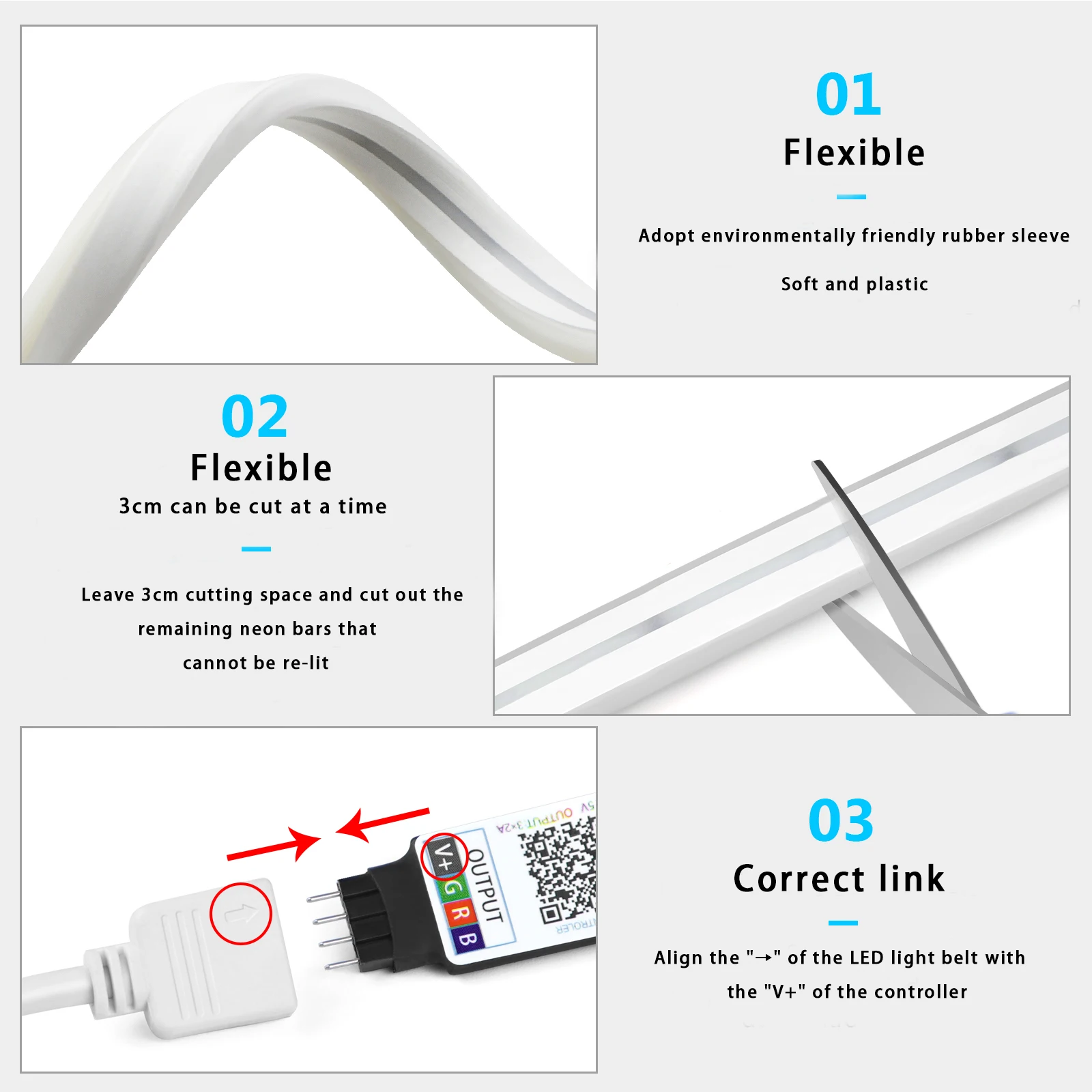 5V USB RGB ネオン LED ストリップライト、1/ - Home Decor App Free のレビューと価格