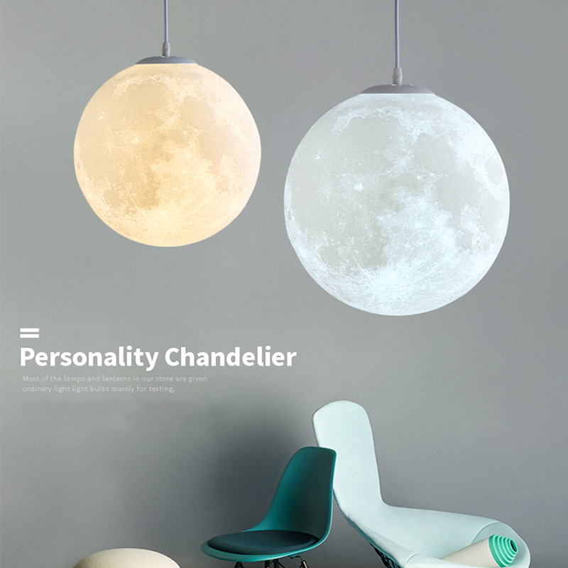 プラスチック製の月の形をしたペンダントランプ,モダンでクリエ - Hanging Moon Lamp のレビューと価格