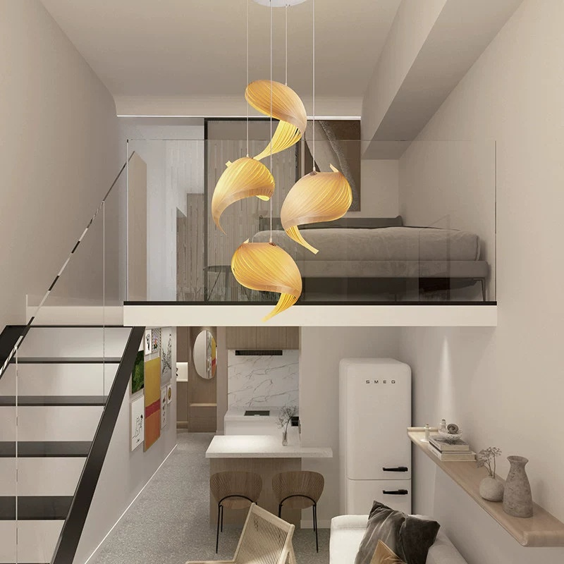 日本のユニークな木製 LED ペンダントランプクリエイティブ - Hanging Moon Lamp のレビューと価格