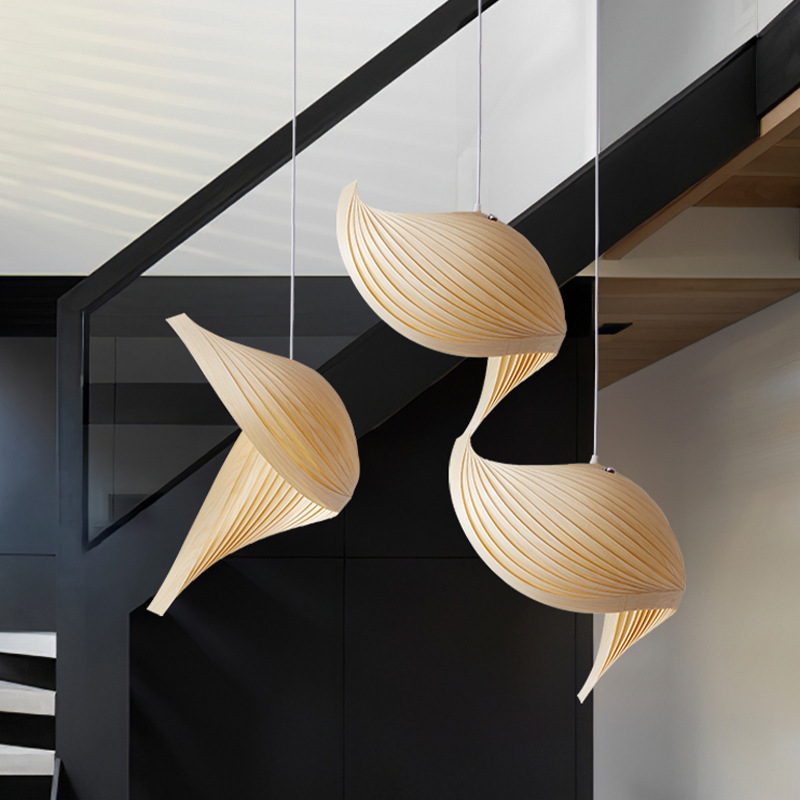 日本のユニークな木製 LED ペンダントランプクリエイティブ - Hanging Moon Lamp のレビューと価格