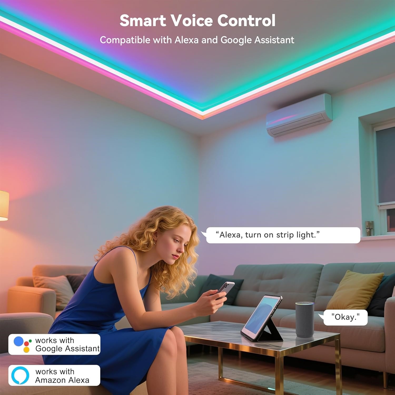 10M 20M 30M RGB LEDライトストリップ ルー - Home Decor App Free のレビューと価格