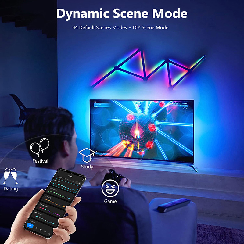 スマートRGBウォールランプ、Bluetoothアプリ接続L - Home Decor Tv のレビューと価格