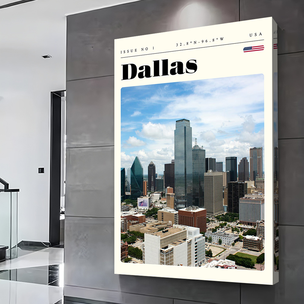 ダラス テキサス旅行印刷ポスター カスタマイズ可能な写真 ウ - Home Decor Dallas のレビューと価格