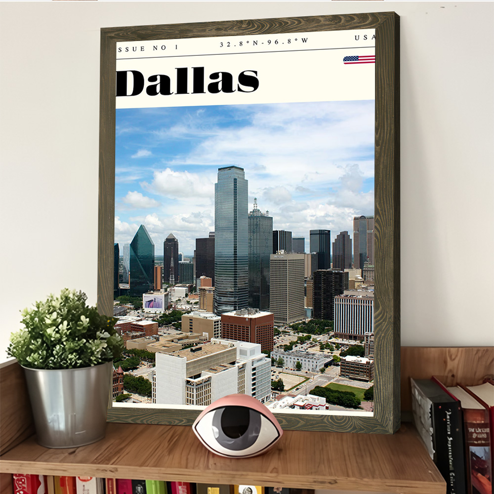 ダラス テキサス旅行印刷ポスター カスタマイズ可能な写真 ウ - Home Decor Dallas のレビューと価格