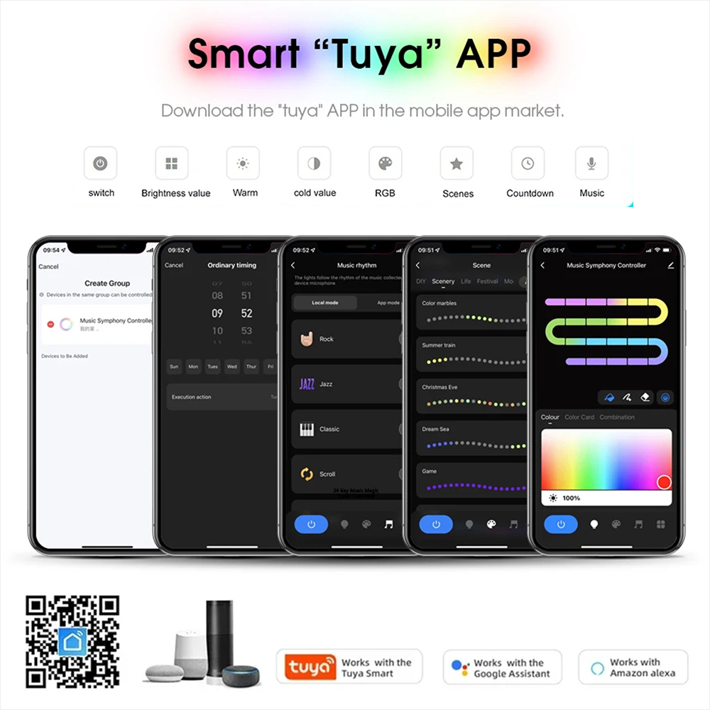 Tuya WiFi WS2811 RGBIC COB LED - Home Decor App Free のレビューと価格