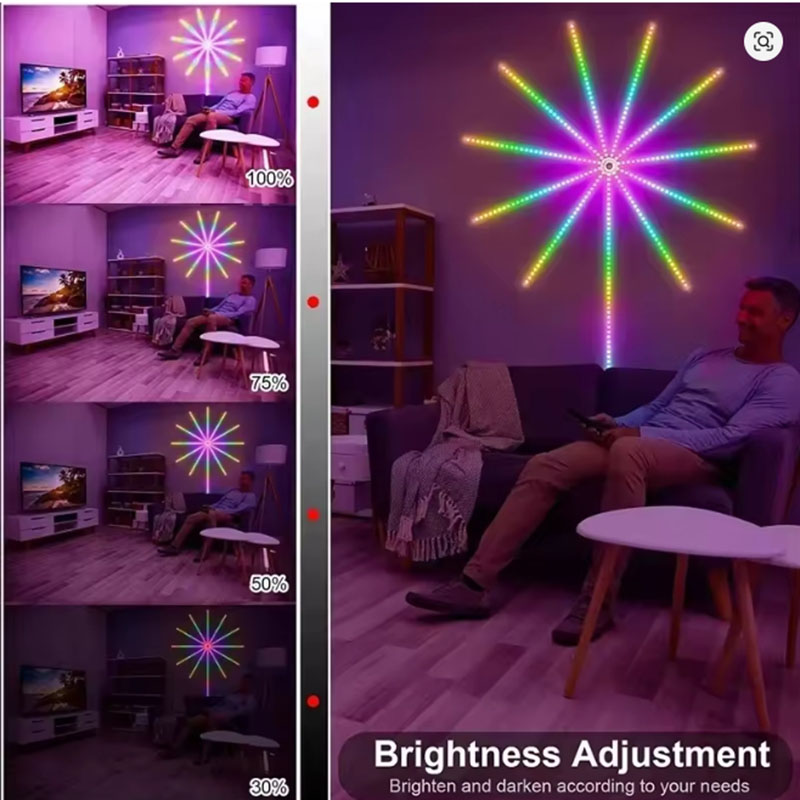 新しい DC5V USB RGBIC 花火ネオン LED ス - Home Decor App Free のレビューと価格