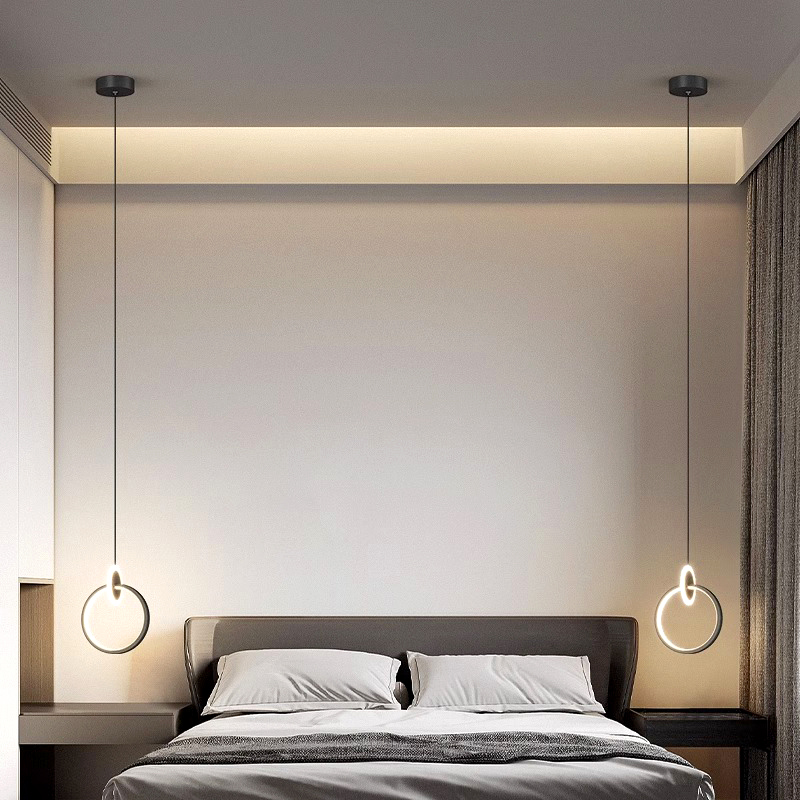 モダンな家の装飾用LEDライト、寝室用ランプ、ベッドサイドペ - Hanging Moon Lamp のレビューと価格