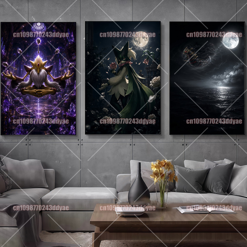 アニメポケモンキャラクターキャンバス絵画ポスター 8K 映画 - Canvas Painting のレビューと価格