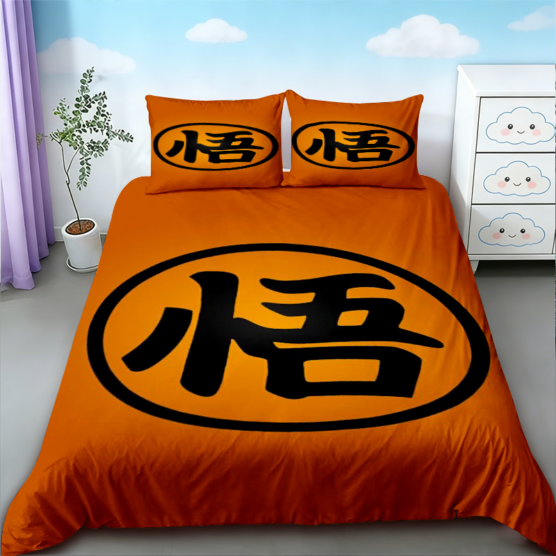 ティーンズ漫画布団カバードラゴンボール悟空寝具セットクイーン - Home Decor Tv のレビューと価格