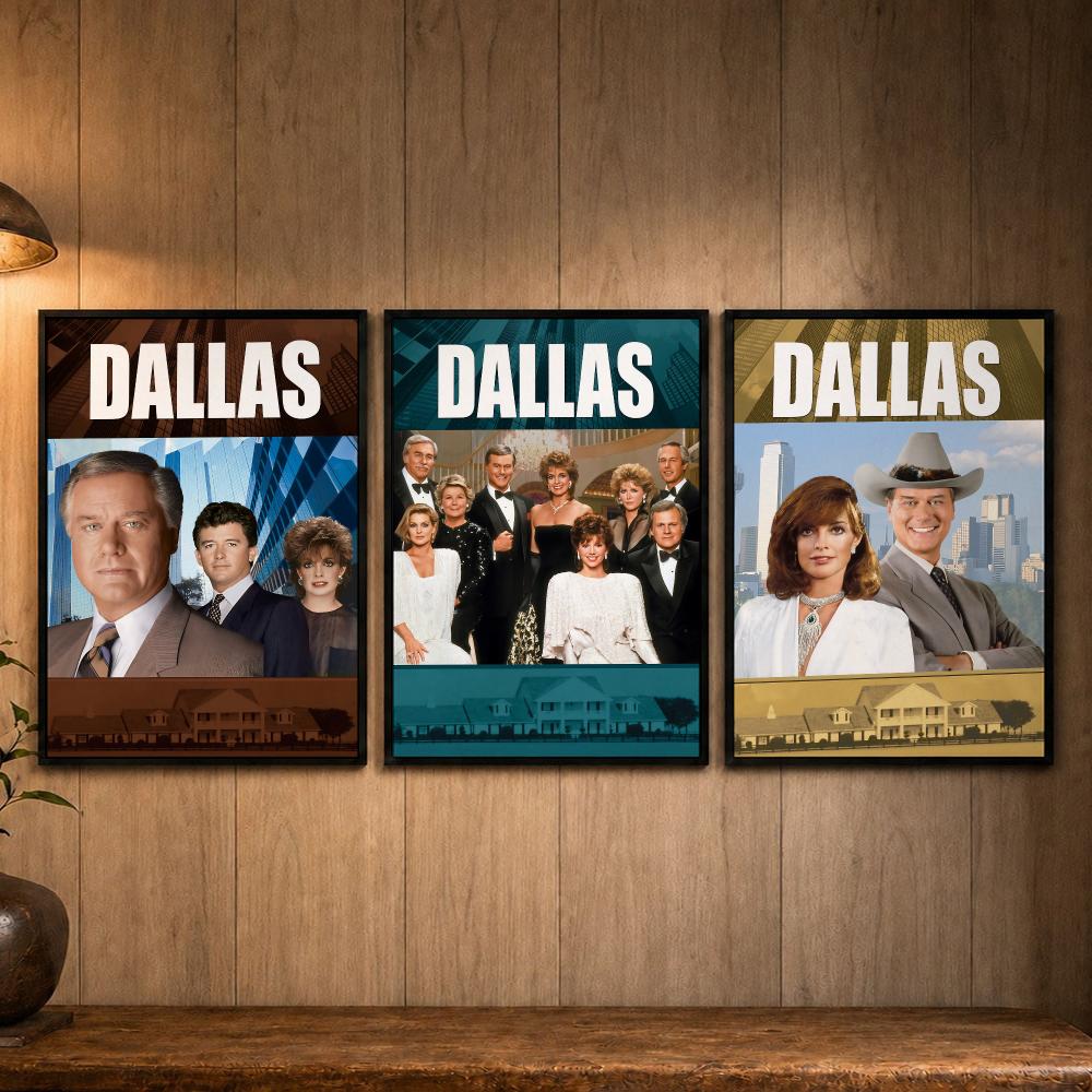 クラシックドラマシリーズ「ダラス」ポスター 自己粘着アートポ - Home Decor Dallas のレビューと価格
