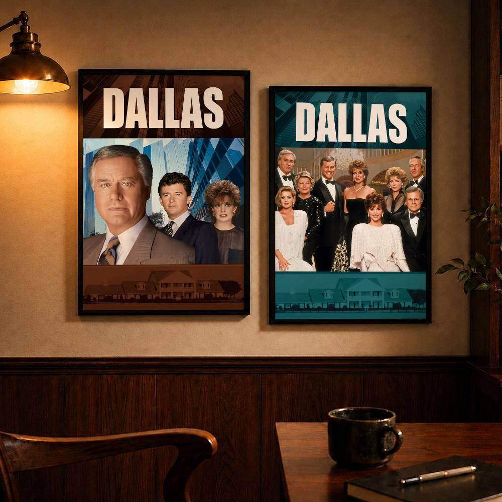 クラシックドラマシリーズ「ダラス」ポスター 自己粘着アートポ - Home Decor Dallas のレビューと価格