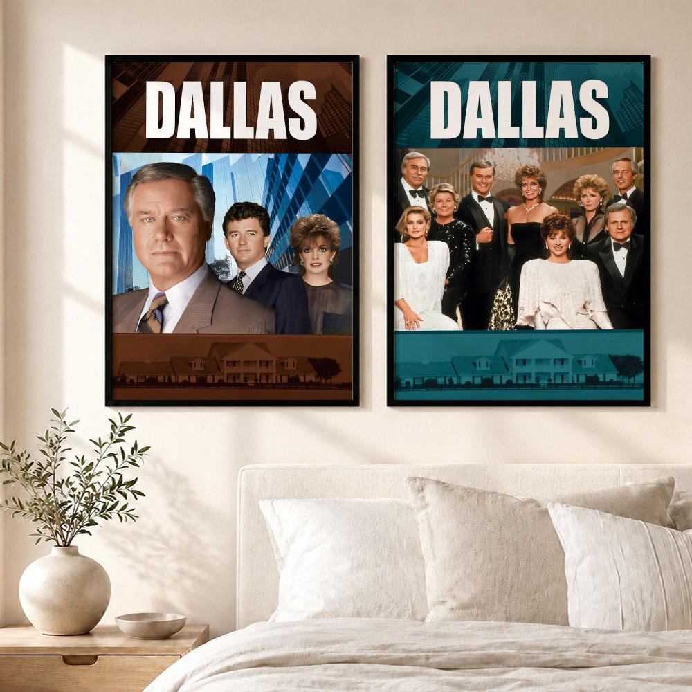 クラシックドラマシリーズ「ダラス」ポスター 自己粘着アートポ - Home Decor Dallas のレビューと価格