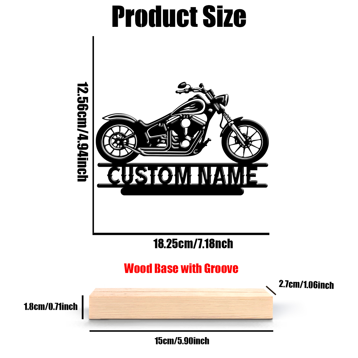 1個入りカスタムネームロードバイク木製ベースメタルアートオー - Home Decor Accessories のレビューと価格